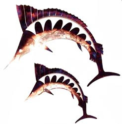 Cricket Forge Small Marlin Wall Hanging Sconce 20 inchW x 14 inchH