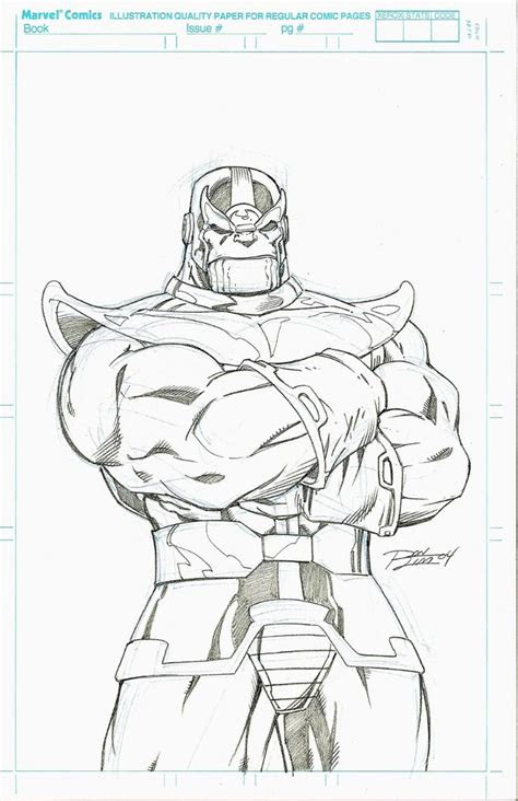  thanos by ron lim comic art comic book villains sketches
