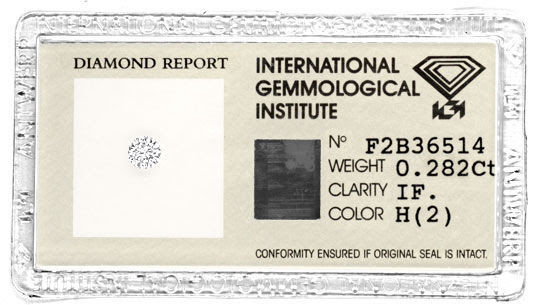 Foto 1, Diamant IGI 0,282ct Brillant Lupenrein Wesselton Juwel!, D5741