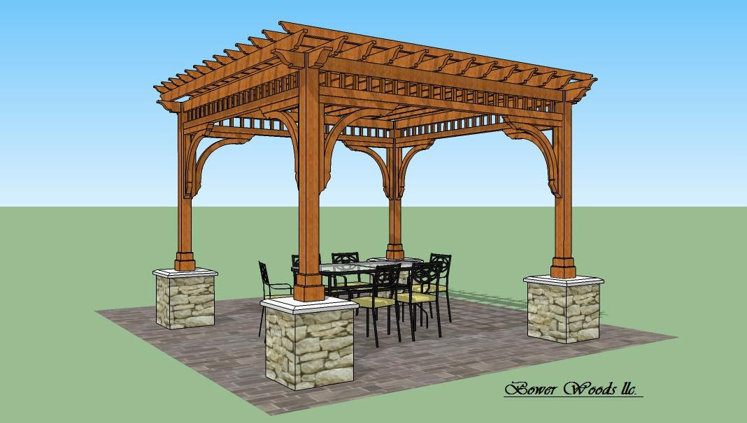 Bower Woods llc. Custom Garden Structures, Santa Fe Pergola