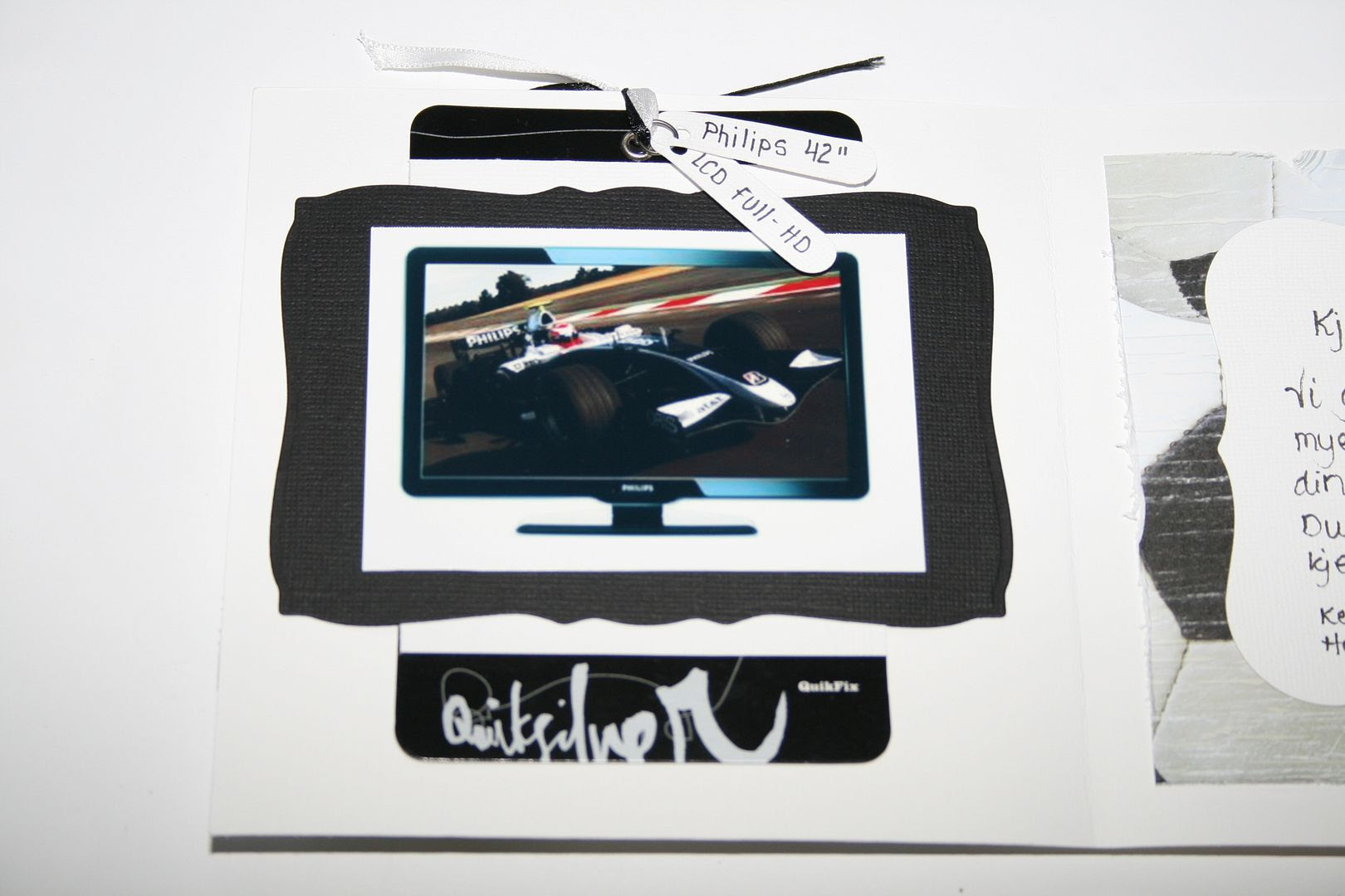 Innsiden av kortet - med info om gaven som kommer om litt...