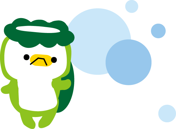 夏のカッパとエコのイラスト 無料イラスト