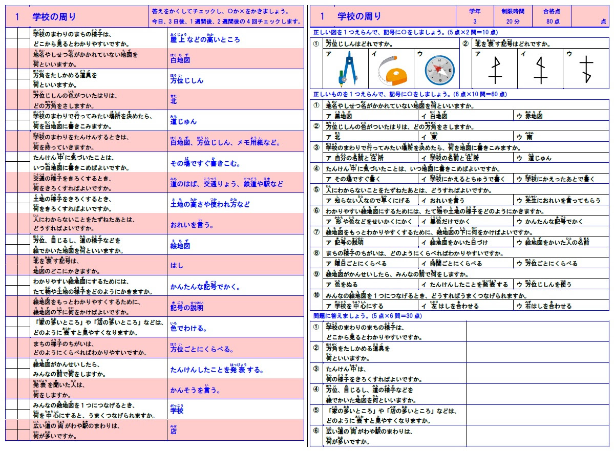 小学生用 社会の無料学習プリントファイル
