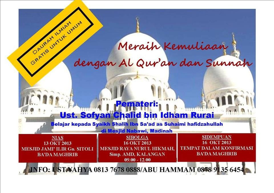 Audio Khutbah Idul Adha 1434 H - www.SofyanRuray.info