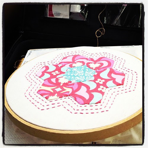 EPP Hexies hoop...on the road.