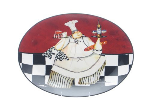 Certified International Chef de Cuisine Oval Platter, 15-3/4-Inch by 12-Inch