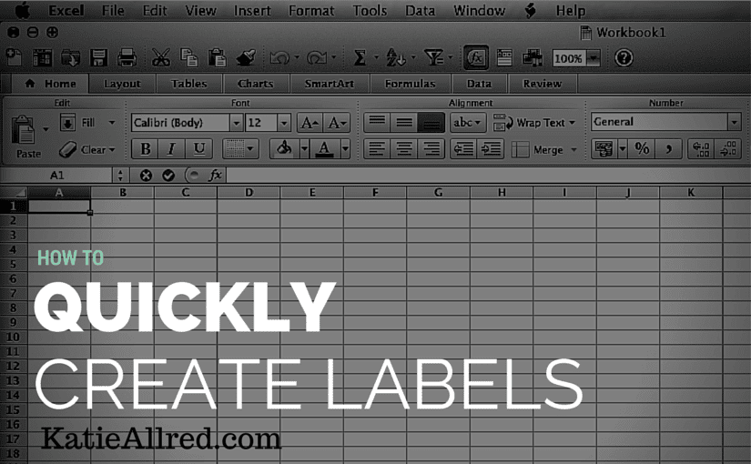 How to mail merge to labels from excel