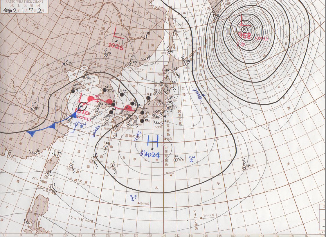 年1月上旬の天気図