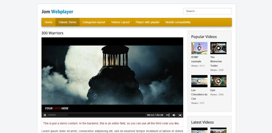 Jom-Webplayer---A-Joomla-Video-Gallery-Extension