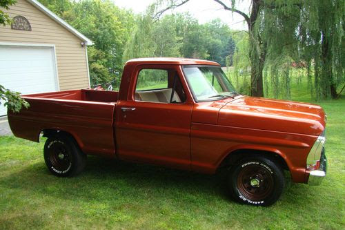Buy Used 1970 Ford F100 Fleetside Sunburst Orange Metalic