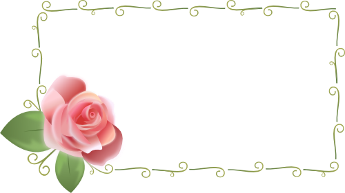 バラの枠のイラスト 無料イラスト作成ソフトinkscape インクスケープ の作品集