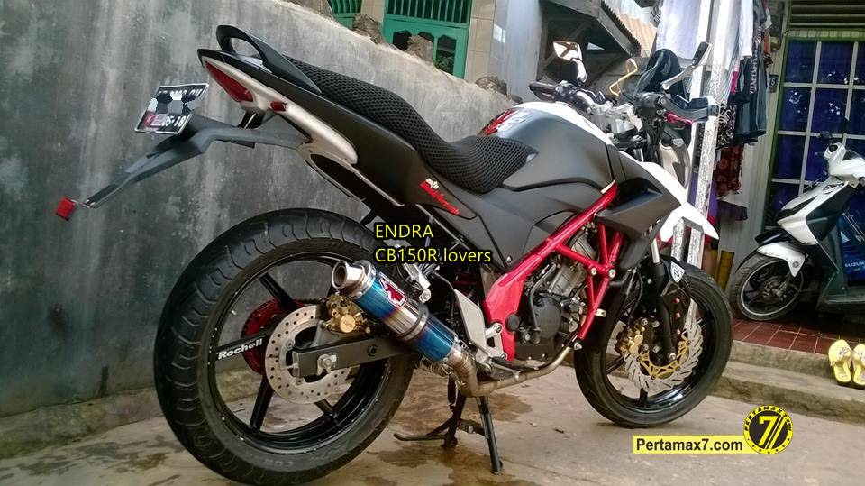  Modifikasi  Honda Cb150R  ala supermoto habis 5 jutaan gan 