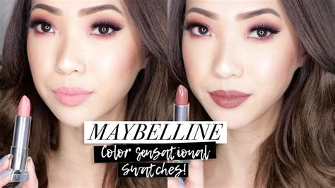 Now, sensational color takes on a rich and comfortable feeling with a caring oil for smooth, supple lips. NEW Maybelline Color Sensational MATTE Lipstick Swatches