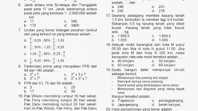 Matematika Kelas 6 Sd Kurikulum 2013 Semester 2