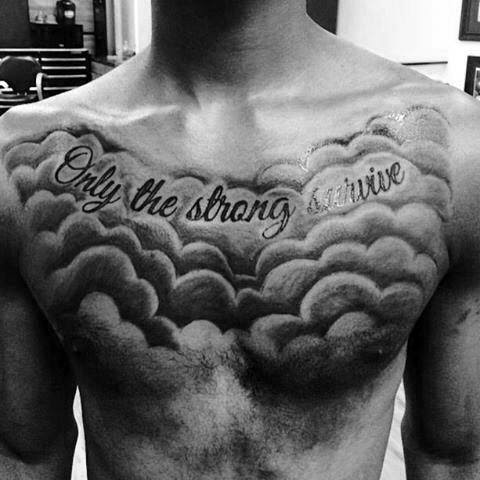 Chest Tattoos For Men Clouds - Tattoo Designs Ideas