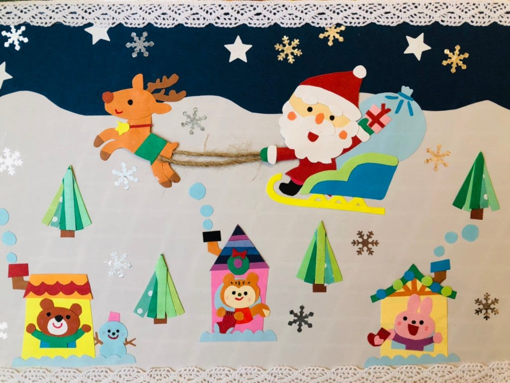 12月生まれのお誕生日会 クリスマス帽子製作 あかり保育園