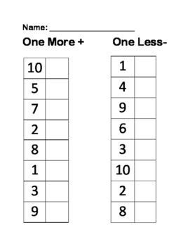 Webwrite one more/one less than the given number of objects between 1 and 20 with our grade 1 worksheets. one more one less worksheet review kindergarten worksheets