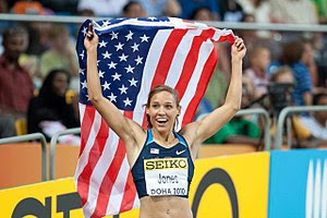 LoLo Jones during Doha 2010 World Indoor Champ...