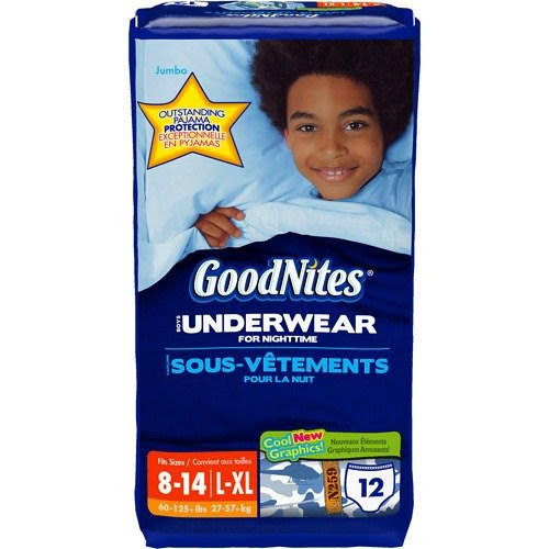 Huggies Goodnite Youth Pant Boy L/Xl Jumbo 12-Count (Pack of 4)