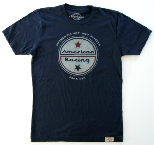 Wicked Quick American Racing Logo Tee Shirt (Color Navy, Size XL) On Sale