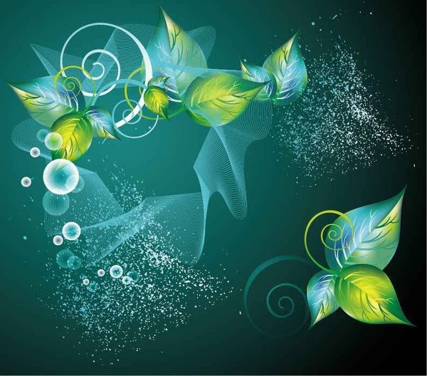 Green Swirl Floral Vector Background Free vector in Encapsulated PostScript eps ( .eps ) vector ...