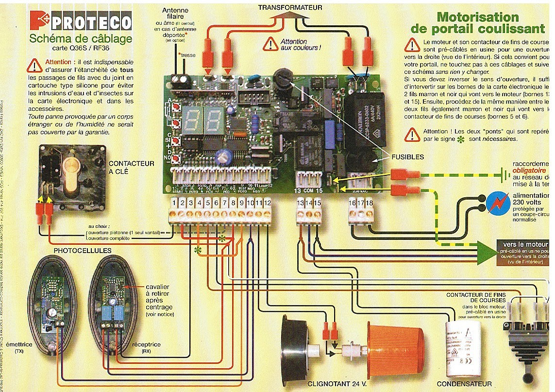 Schema portail electrique coulissant raccordement electricite forum