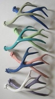 Painted antlers...should I tell Tyler this is the way to get his antlers in the house?
