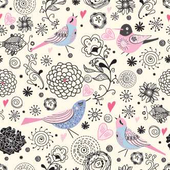 Vintage Wallpaper on Vector Gratis De Aves Y Flores Estilo Vintage