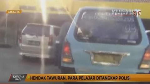 Diduga Bakal Tawuran Para Siswa SMK Ini Ditangkap