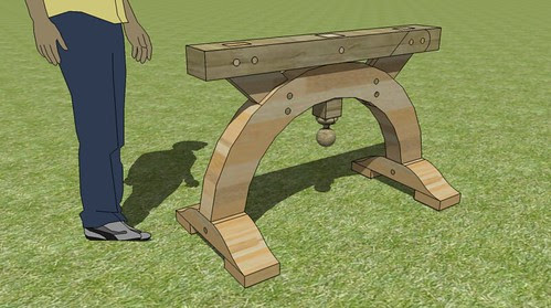 arched T-frame sawhorse