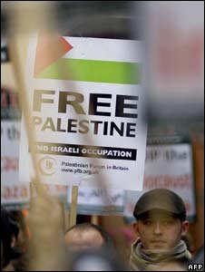 Protesters outside the Israeli Embassy in London clashed with police