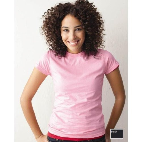 Anvil Ladies Organic Cotton Ringspun Fashion Tearaway Label T-shirt 2xl - Black online