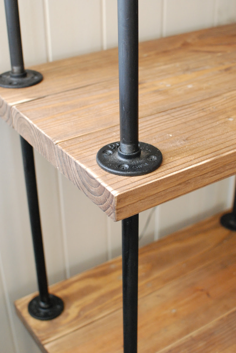 ana white pipe/wood bookcase - diy projects