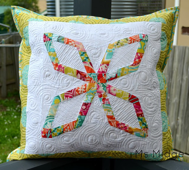 Paper Pieced Quilted Cushion
