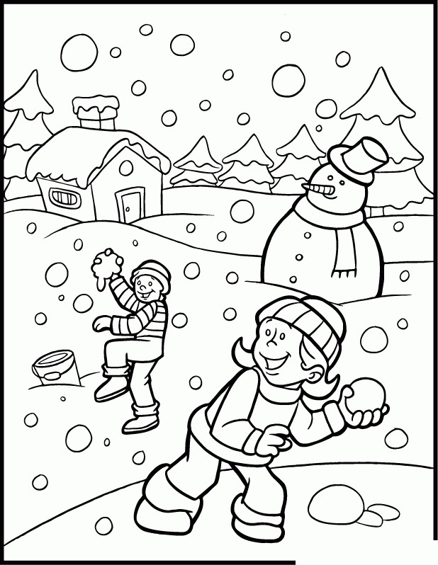 Winter Season Colouring Pages Clip Art Library