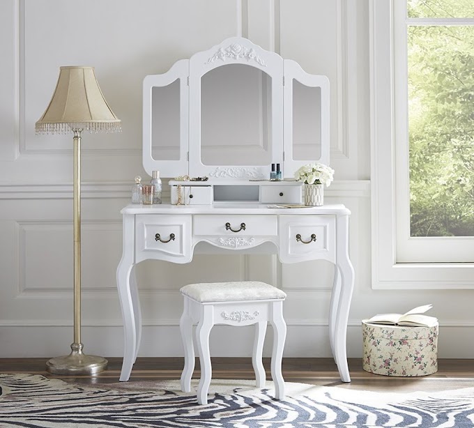 Antique Bedroom Vanity With Mirror - Bedroom Vanity Mirror Antique Makeup Vanity Desk Set for ... - Because beauty is closely associated to vanities, it is also right that you one kind of vanity mirror that you can use for your bedroom would be the antique mirror.
