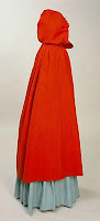 mid-calf length cloak-side view