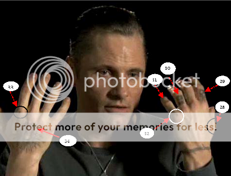 My finger tattoos were done by a train hopping hobo named "Earl" who had his