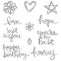 Watercolor Words Photopolymer Stamp Set by Stampin' Up!