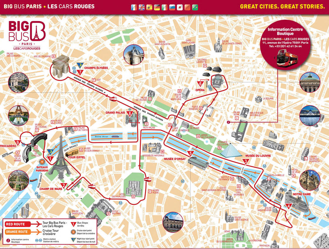 mapa turistico paris Mapas turísticos de París