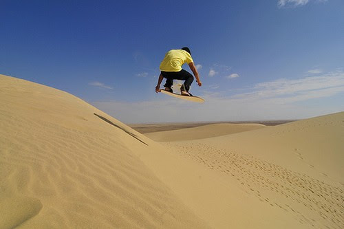 Sandboarding in Egypt