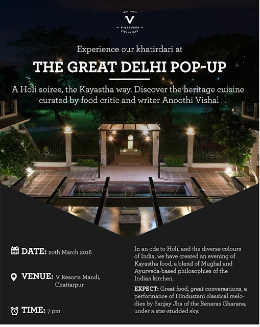V Resorts is celebrating Holi by showcasing the Heritage Kayastha cuisine curated by food writer Anoothi Vishal