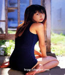 Yuko Ogura on her knees