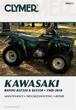 1988-2010 Kawasaki Bayou KLF220 and KLF250 Manual | Repair | Service | Shop