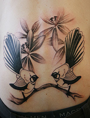 BIG FAN Paul Williams shows off his Fly My Pretties tattoo at a tattoo 