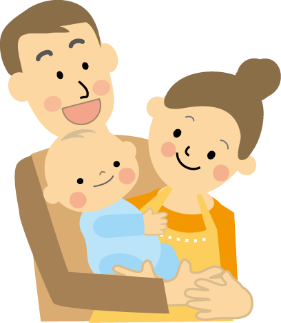 赤ちゃんとパパとママのイラスト 無料イラスト フリー素材