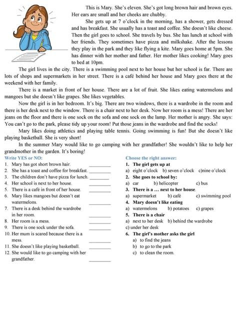 Because students are generally fluent readers in grade 5, they can focus on comprehending more challenging texts. reading comprehension worksheets best coloring pages for kids