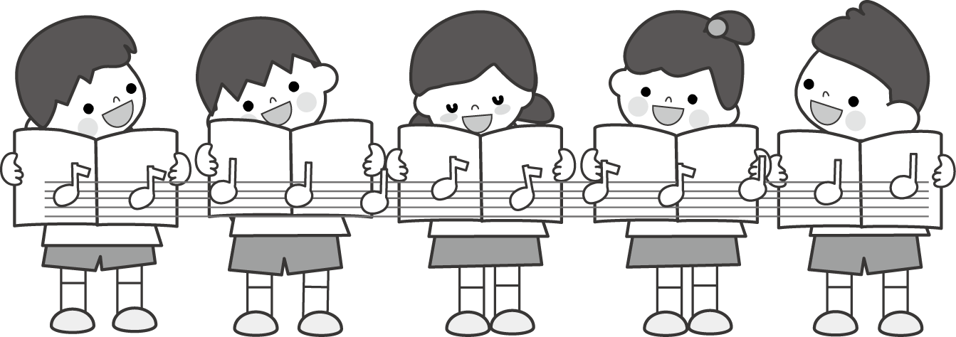 合唱 歌う 無料イラスト