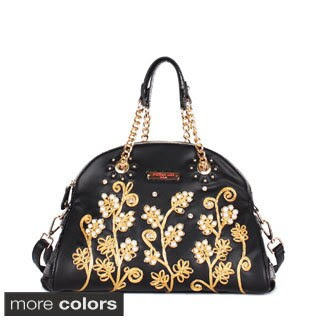 Nicole Lee 'Tilly' Beaded Flowers Satchel Bag Today: 82.99 Add to ...