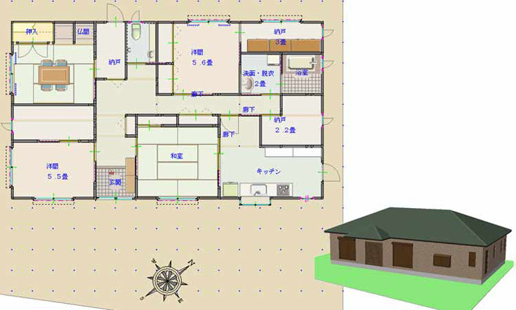家相を重視した家 間取り掲示板 E Houseの間取り